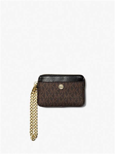 Michael Kors Medium Signature Logo Chain Card Case 